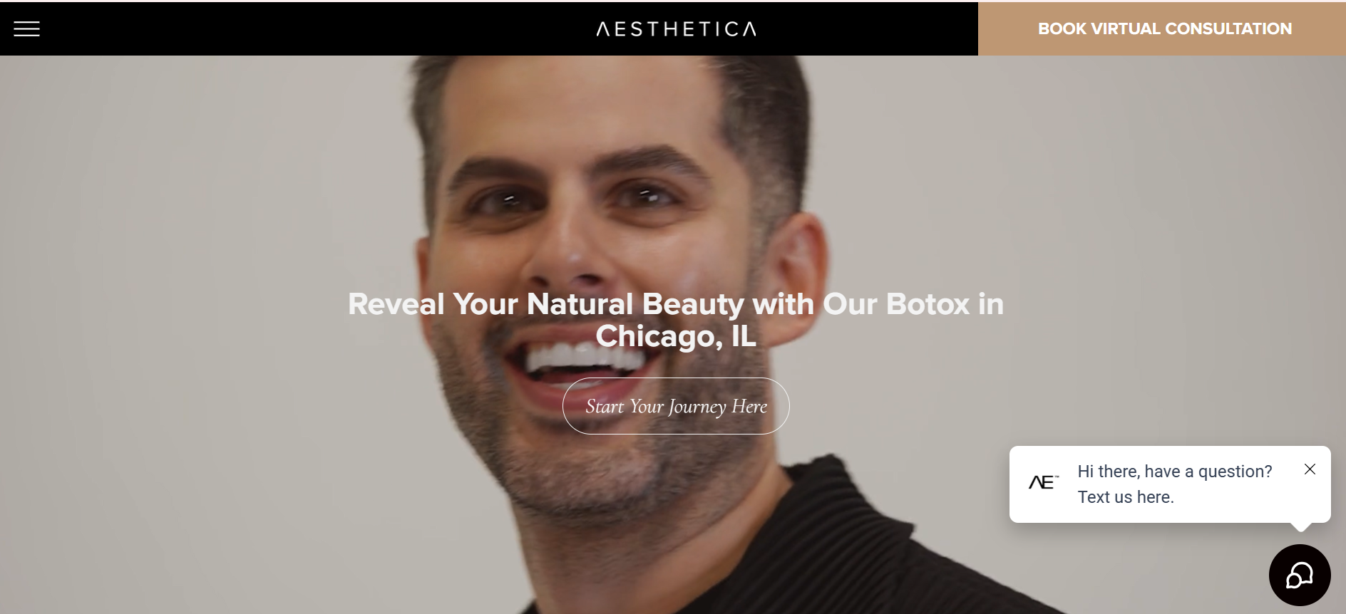 Aesthetica Medical Website Screenshot