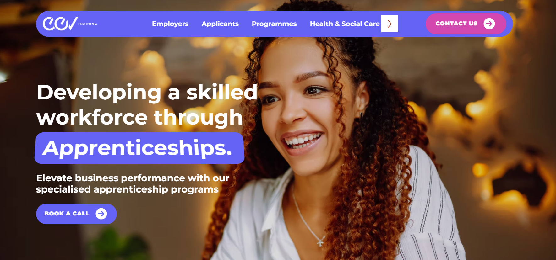 EEV Training Website Screenshot