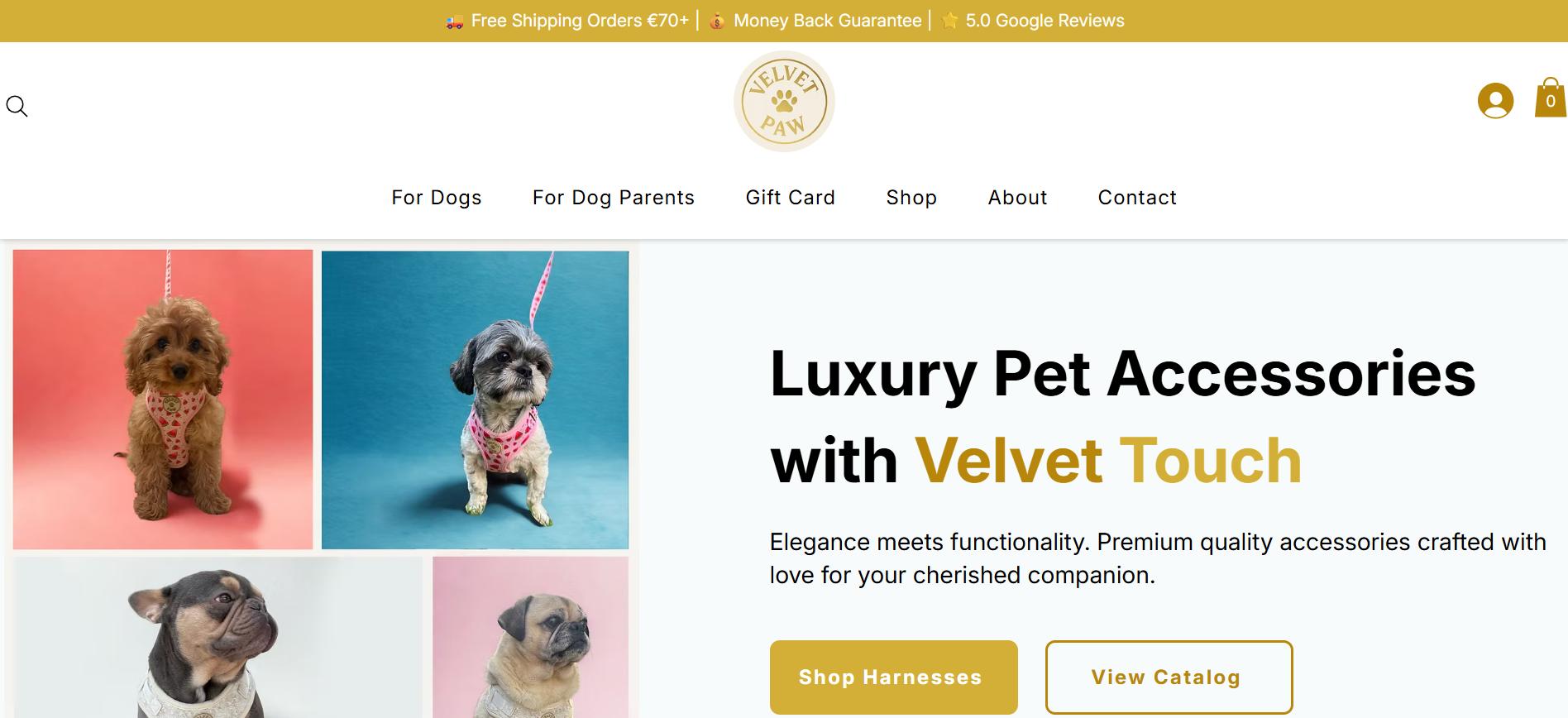 Velvet Paw Website Screenshot
